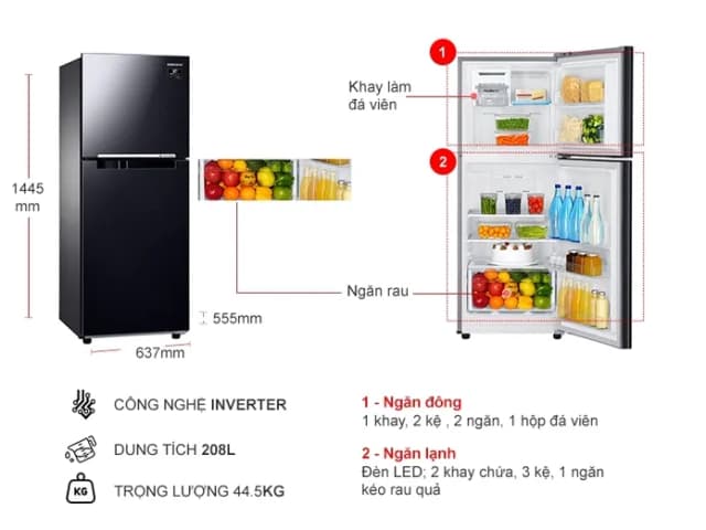 So sánh giá Tủ lạnh Samsung Inverter 208 lít RT20HAR8DBU/SV rẻ nhất? - Ảnh 11