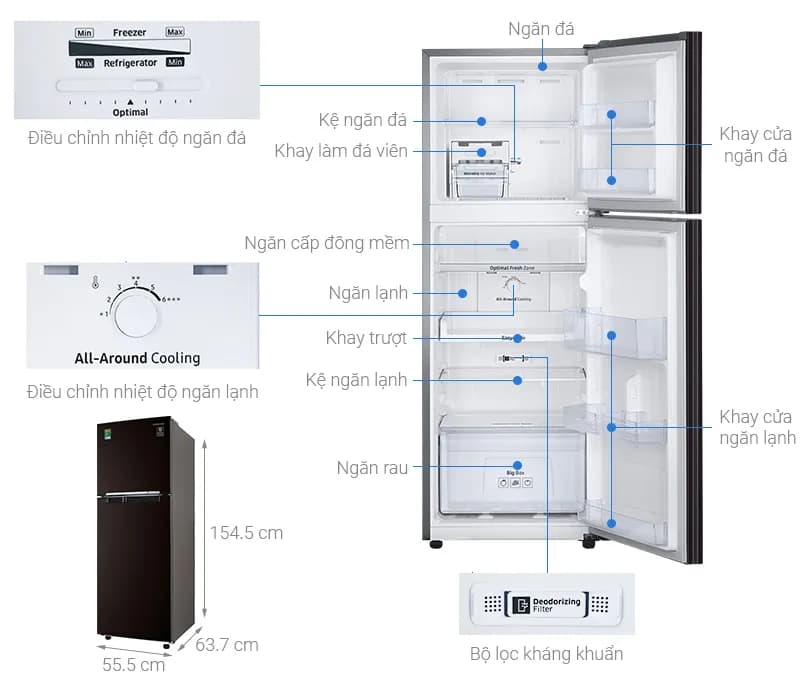 Tủ lạnh Samsung Inverter 236 lít RT22M4032BY/SV - Giá rẻ nhất hôm nay - Ảnh 4