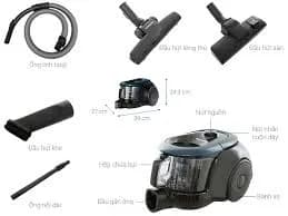 So sánh giá Máy hút bụi dạng hộp Samsung VC18M21M0VN/SV-N rẻ nhất? - Ảnh 2