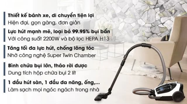 So sánh giá Máy hút bụi dạng hộp Samsung VCC8835V37/XSV rẻ nhất? - Ảnh 14