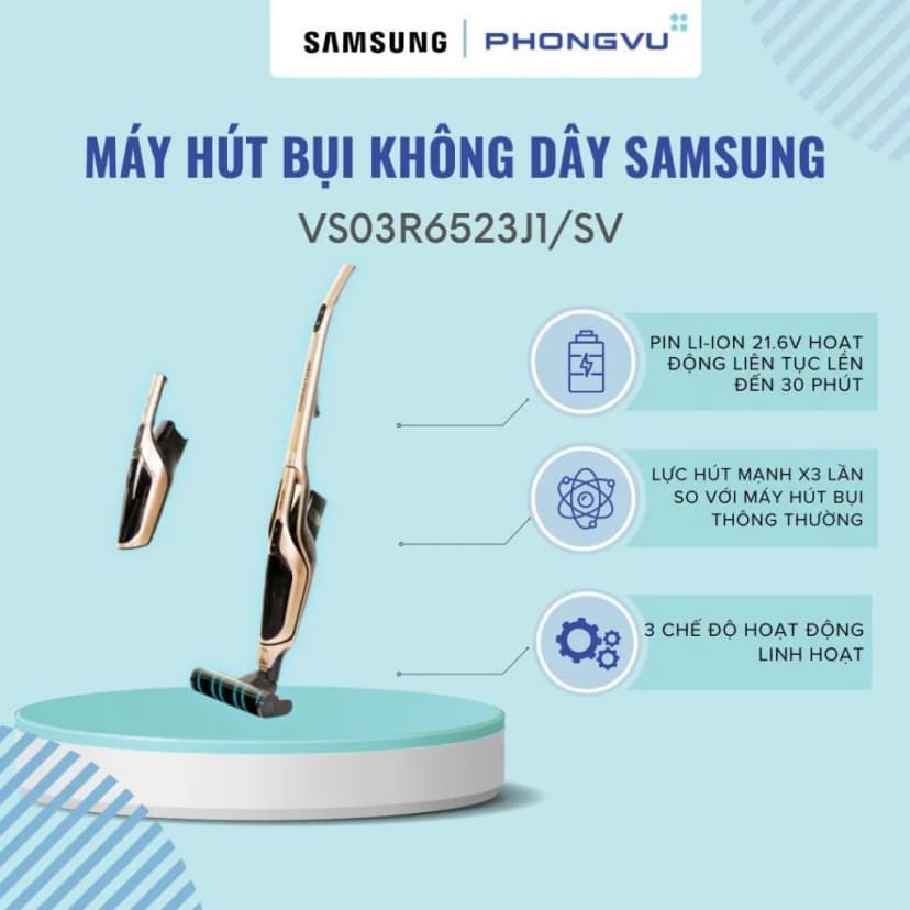 Máy hút bụi không dây Samsung VS03R6523J1/SV - Giá rẻ nhất hôm nay - Ảnh 2