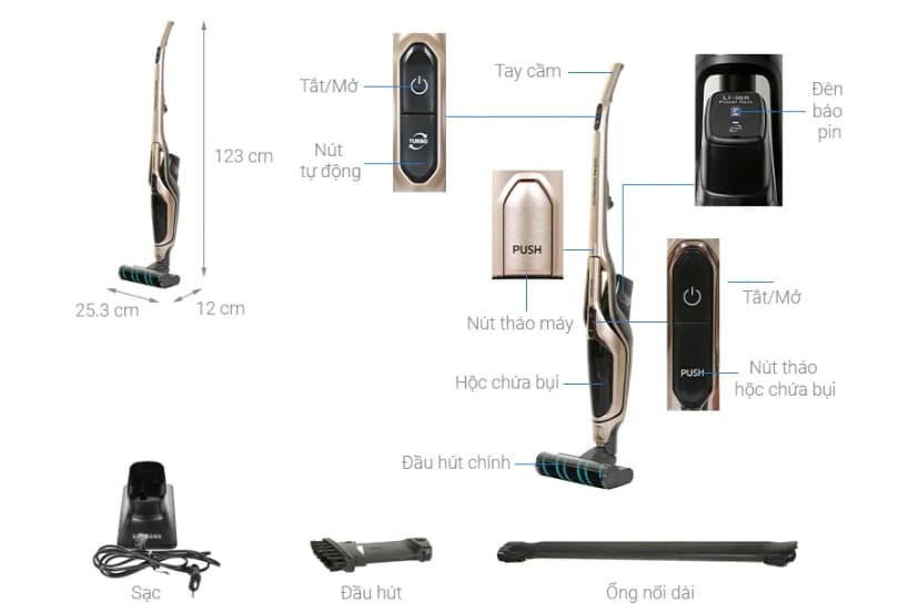 Máy hút bụi không dây Samsung VS03R6523J1/SV - Giá rẻ nhất hôm nay - Ảnh 13