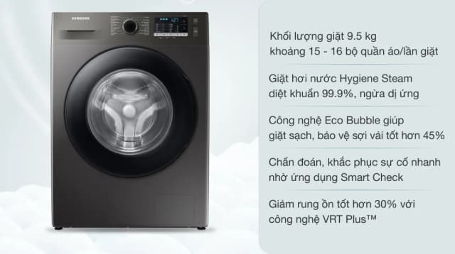 Máy giặt Samsung Inverter 9.5 kg WW95TA046AX/SV - Ảnh 15