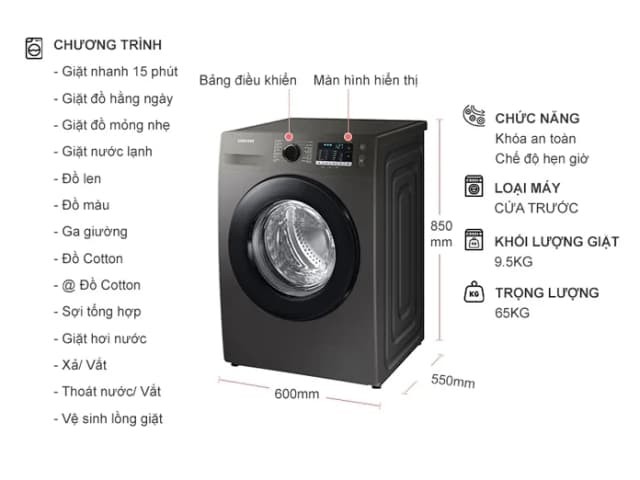 So sánh giá Máy giặt Samsung Inverter 9.5 kg WW95TA046AX/SV rẻ nhất? - Ảnh 17