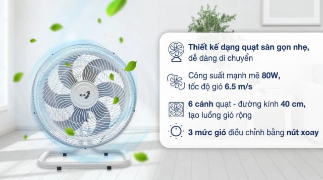 So sánh giá Quạt sàn Asia 6 cánh VY636790 80W rẻ nhất? - Ảnh 6
