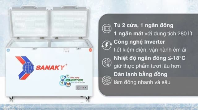 Tủ đông Sanaky Inverter 280 lít TD.VH4099W4K - Ảnh 12