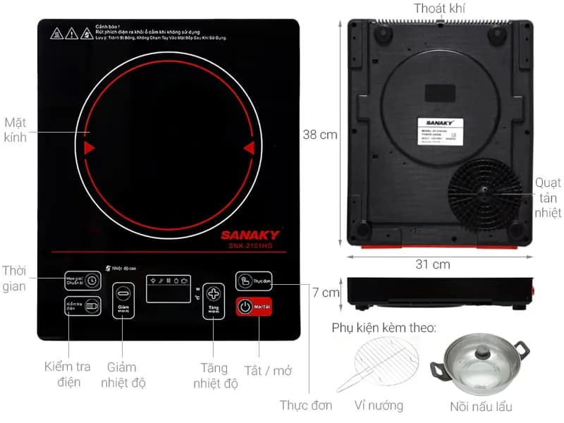 So sánh giá Bếp hồng ngoại đơn Sanaky SNK-2101HG 2000W - Tìm sản phẩm giá rẻ nhất - Ảnh 19
