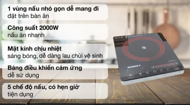 So sánh giá Bếp hồng ngoại đơn Sanaky SNK2102HG 2000W rẻ nhất? - Ảnh 5
