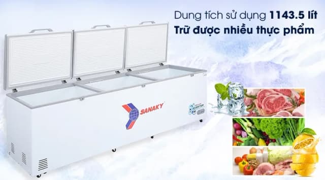 So sánh giá Tủ đông Sanaky Inverter 1143.5 lít VH-1399HY3 rẻ nhất? - Ảnh 9
