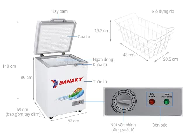 Top 1 so sánh giá Tủ đông Sanaky 100 lít VH-1599HYK - Tìm sản phẩm giá rẻ nhất - Ảnh 2