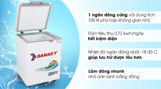 Top 1 so sánh giá Tủ đông Sanaky 100 lít VH-1599HYK - Tìm sản phẩm giá rẻ nhất - Ảnh 3
