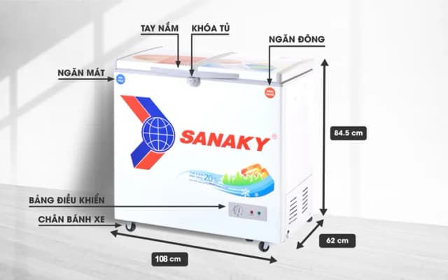So sánh giá Tủ đông Sanaky 220 lít VH-2899W1 rẻ nhất? - Ảnh 4