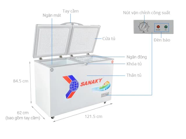 So sánh giá Tủ đông Sanaky 260 lít VH-3699W1 rẻ nhất? - Ảnh 2