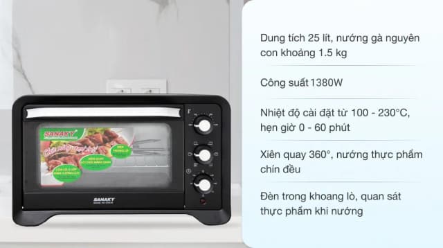 So sánh giá Lò nướng Sanaky VH259S2D 25 lít rẻ nhất? - Ảnh 9