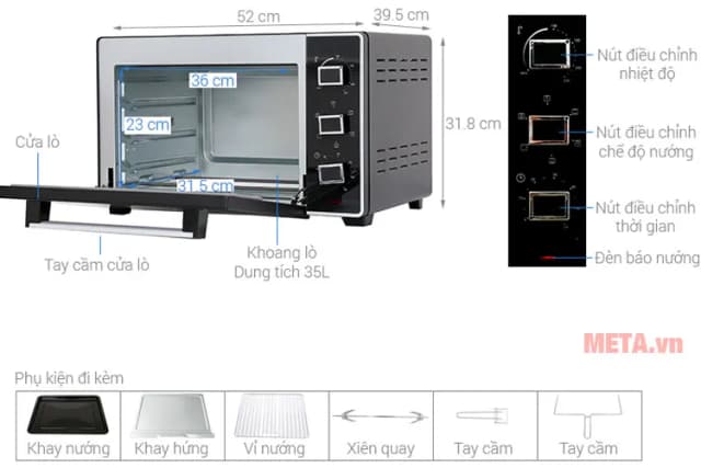 So sánh giá Lò nướng Sanaky VH3599S2D 35 lít rẻ nhất? - Ảnh 10