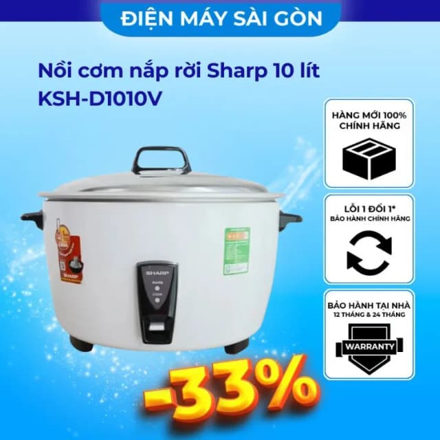 So sánh giá Nồi cơm nắp rời Sharp 10 lít KSH-D1010V rẻ nhất? - Ảnh 11