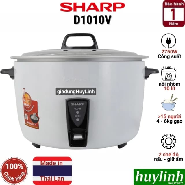 So sánh giá Nồi cơm nắp rời Sharp 10 lít KSH-D1010V rẻ nhất? - Ảnh 9