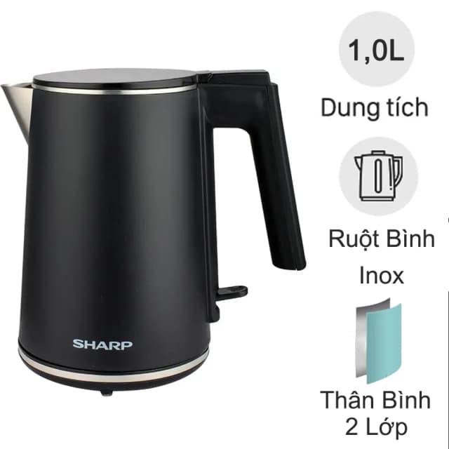 So sánh giá Bình đun siêu tốc Sharp 1 lít EKJ-10DVPS-BK rẻ nhất? - Ảnh 3