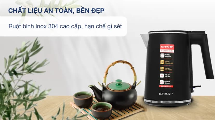 So sánh giá Bình đun siêu tốc Sharp 1 lít EKJ-10DVPS-BK - Tìm sản phẩm giá rẻ nhất - Ảnh 7