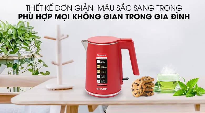 Bình đun siêu tốc Sharp 1 lít EKJ-10DVPS-RD - Giá rẻ nhất hôm nay - Ảnh 11