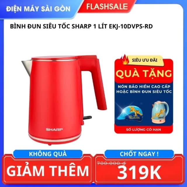 So sánh giá Bình đun siêu tốc Sharp 1 lít EKJ-10DVPS-RD rẻ nhất? - Ảnh 19