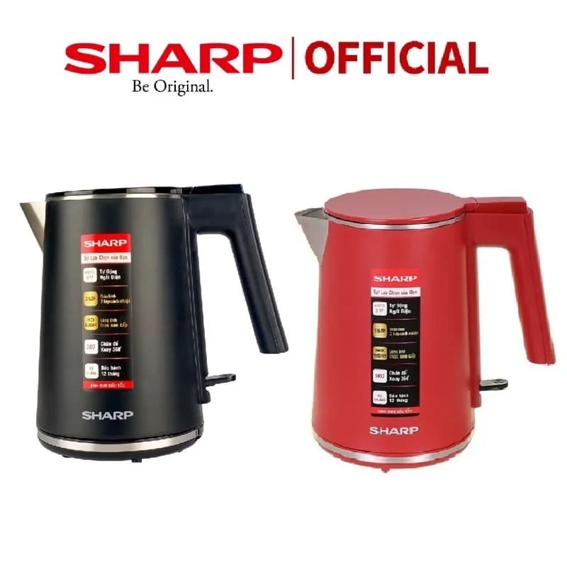 Bình đun siêu tốc Sharp 1 lít EKJ-10DVPS-RD - Giá rẻ nhất hôm nay - Ảnh 6