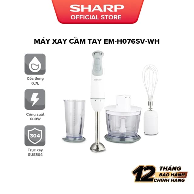 So sánh giá Máy xay cầm tay Sharp EM-H076SV-WH rẻ nhất? - Ảnh 6