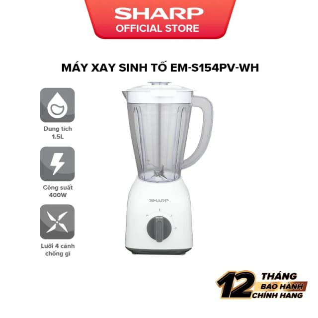 So sánh giá Máy xay sinh tố Sharp EM-S154PV-WH rẻ nhất? - Ảnh 7