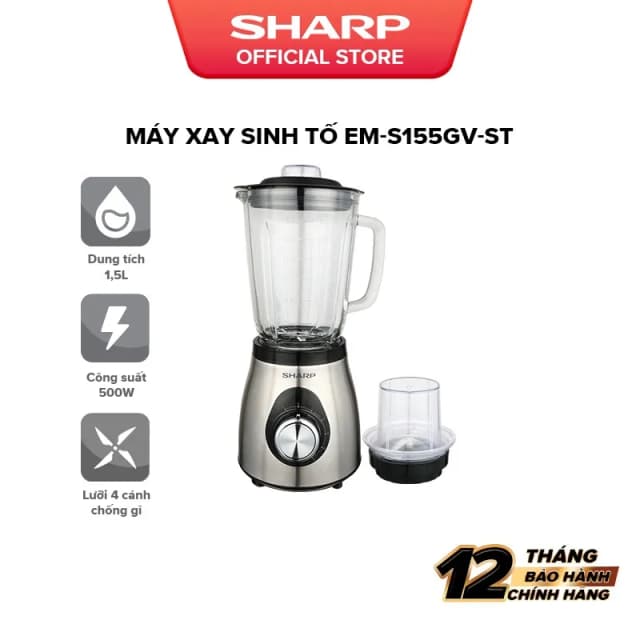 So sánh giá Máy xay sinh tố đa năng Sharp EM-S155GV-ST rẻ nhất? - Ảnh 5