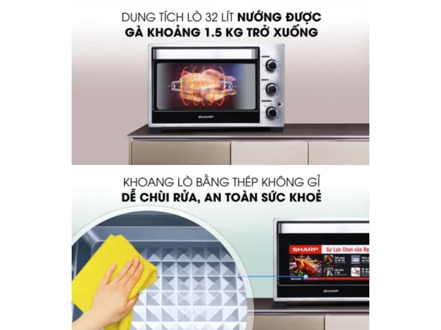 So sánh giá Lò nướng Sharp EO-A323RCSV-ST 32 lít rẻ nhất? - Ảnh 13