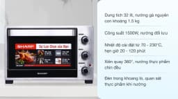 Lò nướng Sharp EO-A323RCSV-ST 32 lít - Giá rẻ nhất hôm nay - Ảnh 3