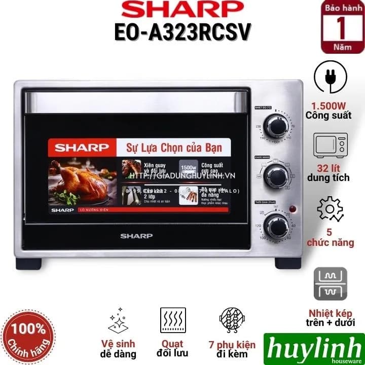 Lò nướng Sharp EO-A323RCSV-ST 32 lít - Giá rẻ nhất hôm nay - Ảnh 8