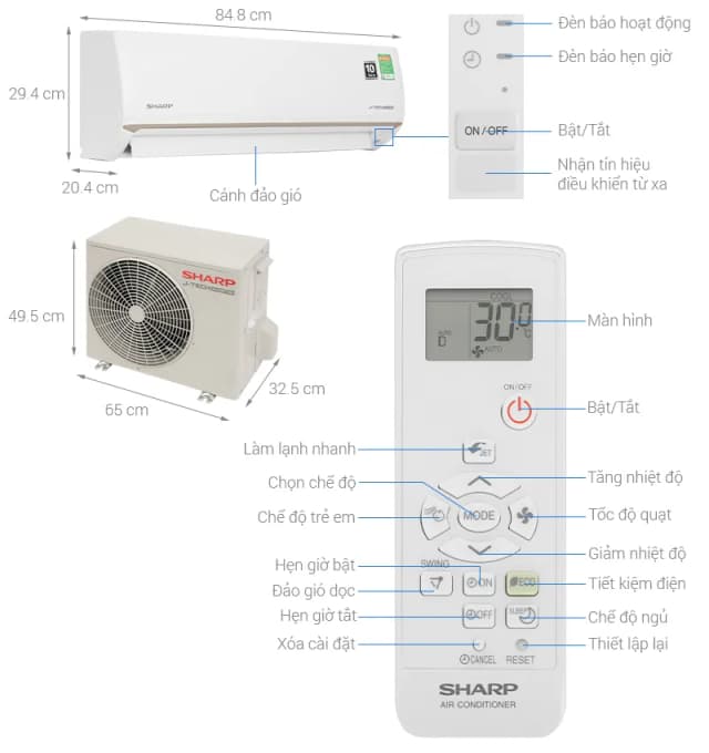 So sánh giá Máy lạnh Sharp Inverter 1 HP AH-X10CEWC rẻ nhất? - Ảnh 3