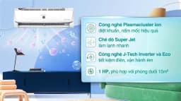Máy lạnh Sharp Inverter 1 HP AH-XP10BSW - Giá rẻ nhất hôm nay - Ảnh 7
