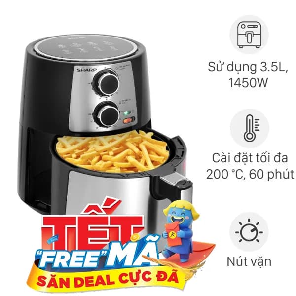 So sánh giá Nồi chiên không dầu Sharp 4.2 lít KF-AF42MV-ST rẻ nhất? - Ảnh 11