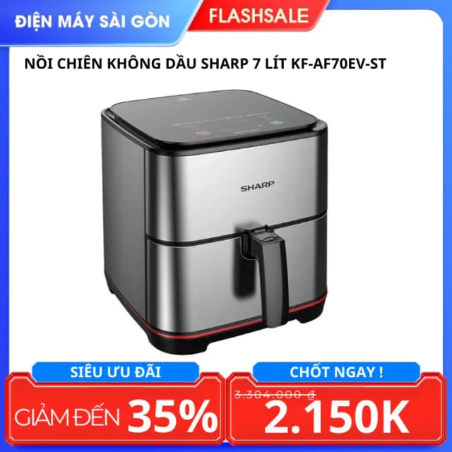 So sánh giá Nồi chiên không dầu Sharp 7 lít KF-AF70EV-ST rẻ nhất? - Ảnh 12