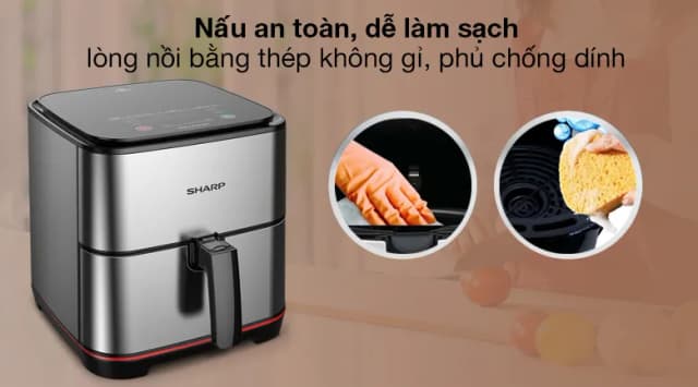 So sánh giá Nồi chiên không dầu Sharp 7 lít KF-AF70EV-ST rẻ nhất? - Ảnh 6