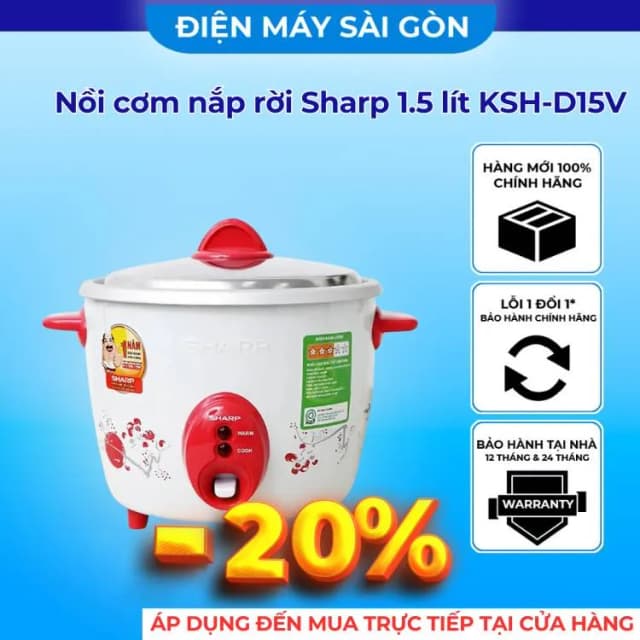 So sánh giá Nồi cơm nắp rời Sharp 1.5 lít KSH-D15V rẻ nhất? - Ảnh 11