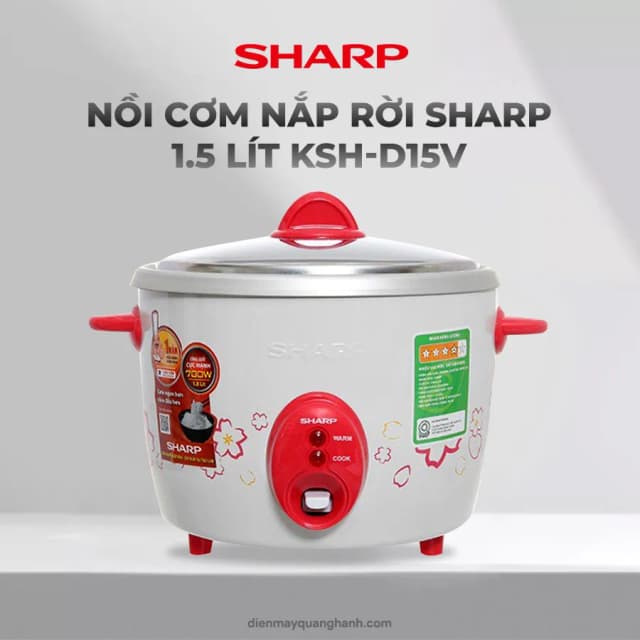 So sánh giá Nồi cơm nắp rời Sharp 1.5 lít KSH-D15V rẻ nhất? - Ảnh 3