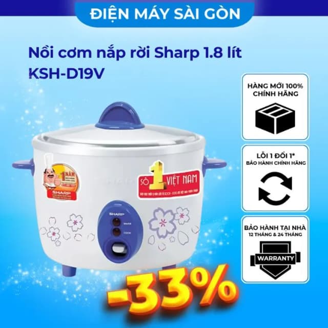 So sánh giá Nồi cơm nắp rời Sharp 1.8 lít KSH-D19V rẻ nhất? - Ảnh 15
