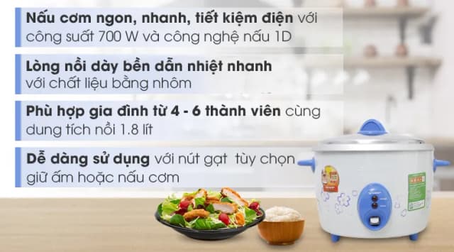 So sánh giá Nồi cơm nắp rời Sharp 1.8 lít KSH-D19V rẻ nhất? - Ảnh 10