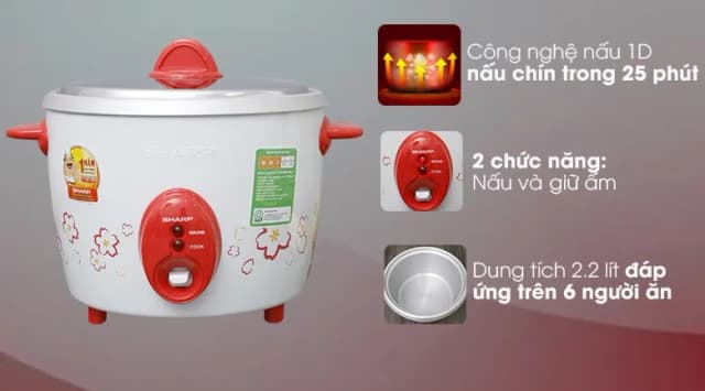 So sánh giá Nồi cơm nắp rời Sharp 2.2 lít KSH-D22V rẻ nhất? - Ảnh 12
