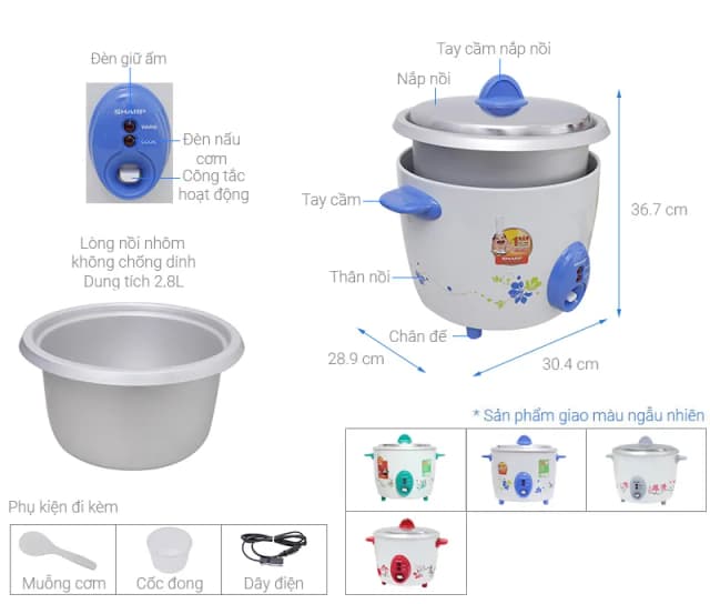 So sánh giá Nồi cơm nắp rời Sharp 2.8 lít KSH-D28V rẻ nhất? - Ảnh 14