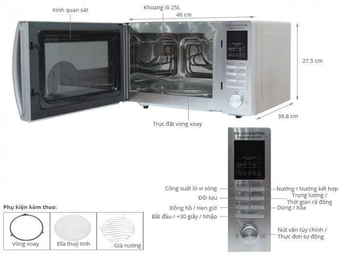 So sánh giá Lò vi sóng Sharp R-C825VN(ST) 25 lít - Tìm sản phẩm giá rẻ nhất - Ảnh 8