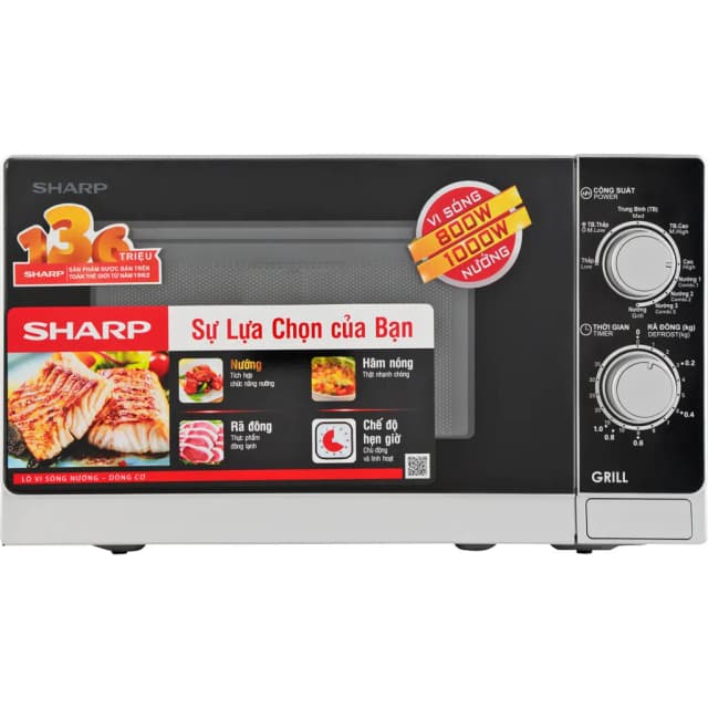 Lò vi sóng có nướng Sharp R-G222VN-S 20 lít - Ảnh 4