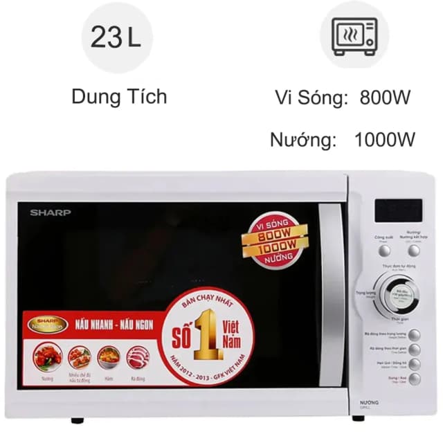So sánh giá Lò vi sóng có nướng Sharp R-G371VN-W 23 lít rẻ nhất? - Ảnh 19