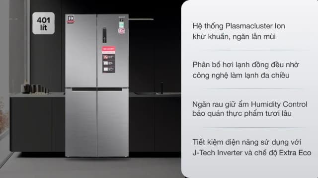 So sánh giá Tủ lạnh Sharp Inverter 401 lít Multi Door SJ-FXP480V-SL rẻ nhất? - Ảnh 2
