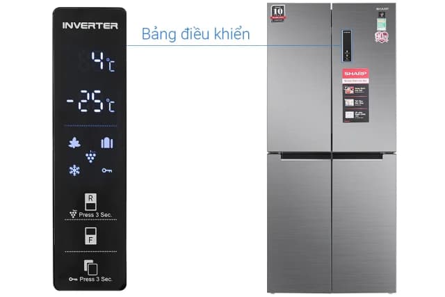 So sánh giá Tủ lạnh Sharp Inverter 401 lít Multi Door SJ-FXP480V-SL rẻ nhất? - Ảnh 3