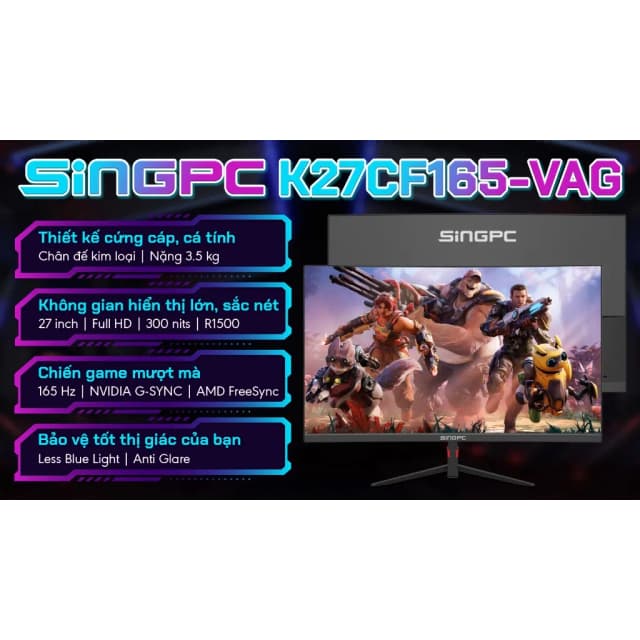 Top 1 so sánh giá Màn hình Gaming SingPC Q27CF120-VAG (27 inch, Full HD, VA, 120Hz, 2ms) - Tìm sản phẩm giá rẻ nhất - Ảnh 33