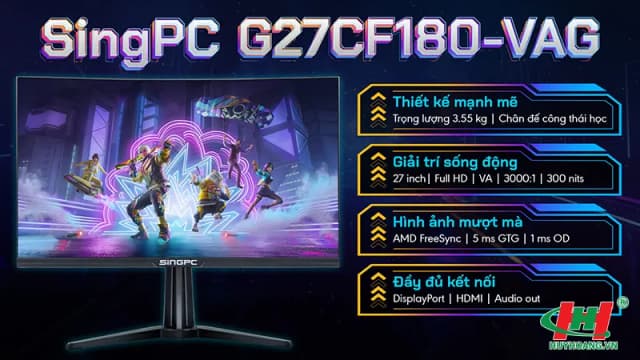 Top 1 so sánh giá Màn hình Gaming SingPC Q27CF120-VAG (27 inch, Full HD, VA, 120Hz, 2ms) - Tìm sản phẩm giá rẻ nhất - Ảnh 6